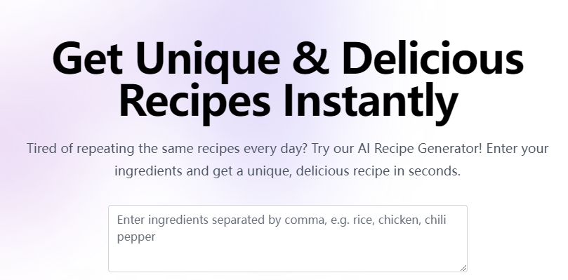 AI Recipe Generator